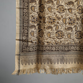 Natural dyed pedana kalamkari printed handloom cotton towel