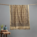 Natural dyed pedana kalamkari printed handloom cotton towel