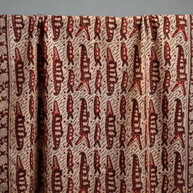 Natural dyed pedana kalamkari printed handloom cotton towel
