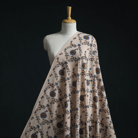 Natural dyed pure mul cotton hand block ajrakh print fabric