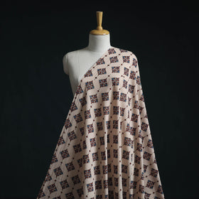 Natural dyed pure mul cotton hand block ajrakh print fabric