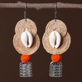  Nikhat German Silver Jute Jhumki Earrings 