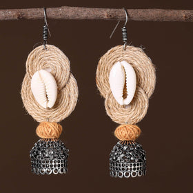  Nikhat German Silver Jute Jhumki Earrings 