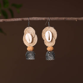  Nikhat German Silver Jute Jhumki Earrings 