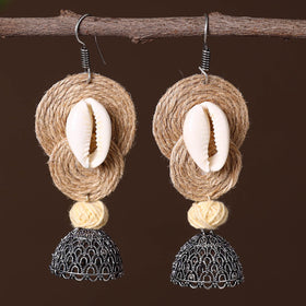  Nikhat German Silver Jute Jhumki Earrings 