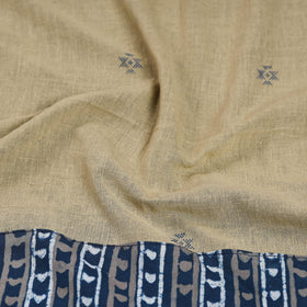 Beige - organic kala cotton handloom blouse piece 32