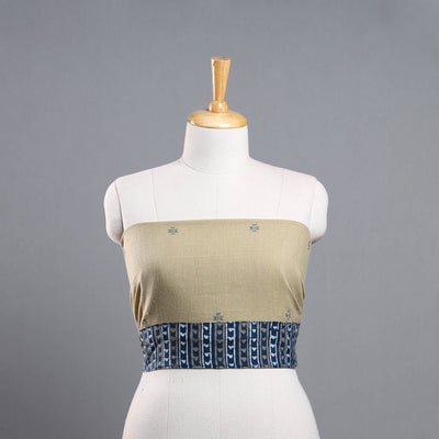 Beige - organic kala cotton handloom blouse piece 32