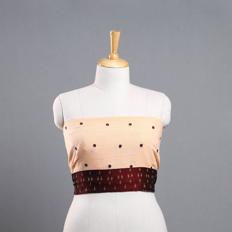 Beige - organic kala cotton handloom blouse piece 37