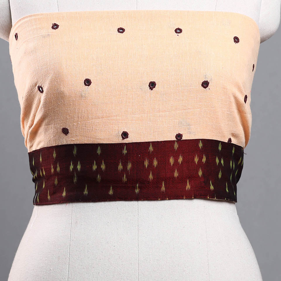 Beige - organic kala cotton handloom blouse piece 37