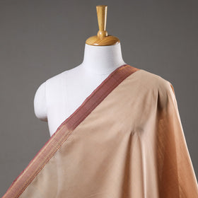 Beige Mangalagiri Handloom Cotton Zari Border Fabric