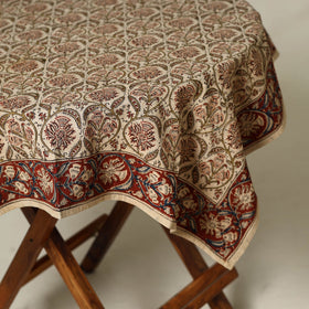 Beige - original pedana kalamkari natural dyed cotton table