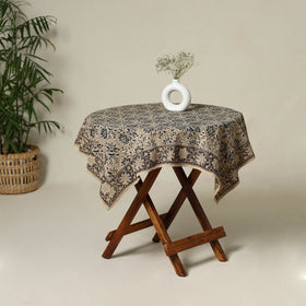 Beige - original pedana kalamkari natural dyed cotton table