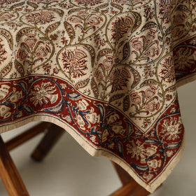Beige - original pedana kalamkari natural dyed cotton table