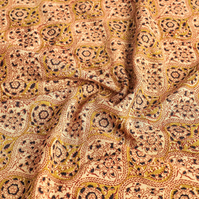 Buy Beige Pedana Kalamkari Block Print Cotton Table Cover