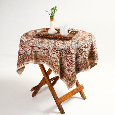 Buy Original Pedana Kalamkari Block Printed Cotton Table Cover Online at iTokri.com