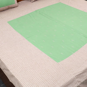 Buy Beige Patchwork Cotton Double Jacquard Bed Sheet Set