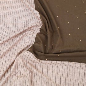 Buy Beige Patchwork Cotton Double Jacquard Bed Sheet Set