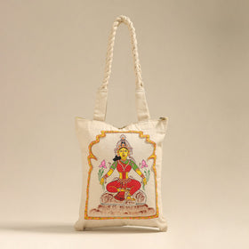 Beige - pattachitra handpainted shoulder bag from odisha 25