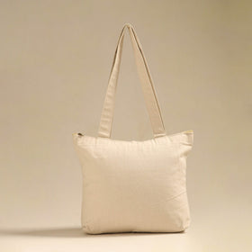 Beige - pattachitra handpainted shoulder bag from odisha 33