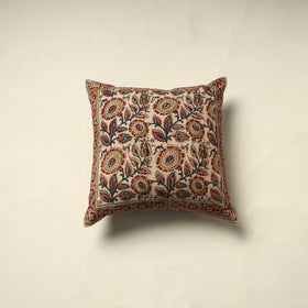 Beige - pedana cotton kalamkari cushion cover 03