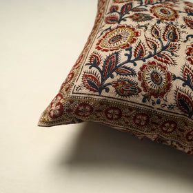 Beige - pedana cotton kalamkari cushion cover 03