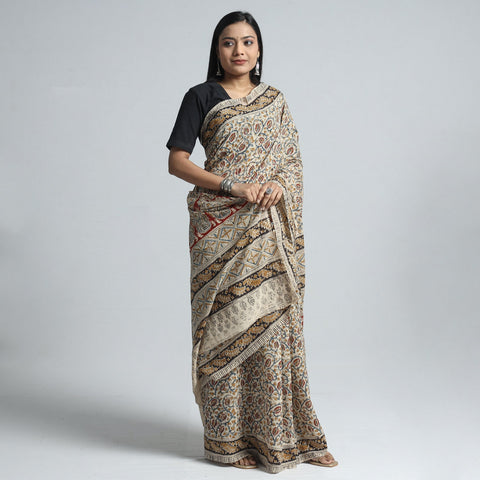 Designer Kalamkari Saree – Block Print & Pure Cotton