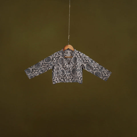 Pedana cotton natural dyed kalamkari readymade blouse 01