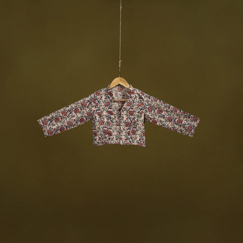 Pedana cotton natural dyed kalamkari readymade blouse 03