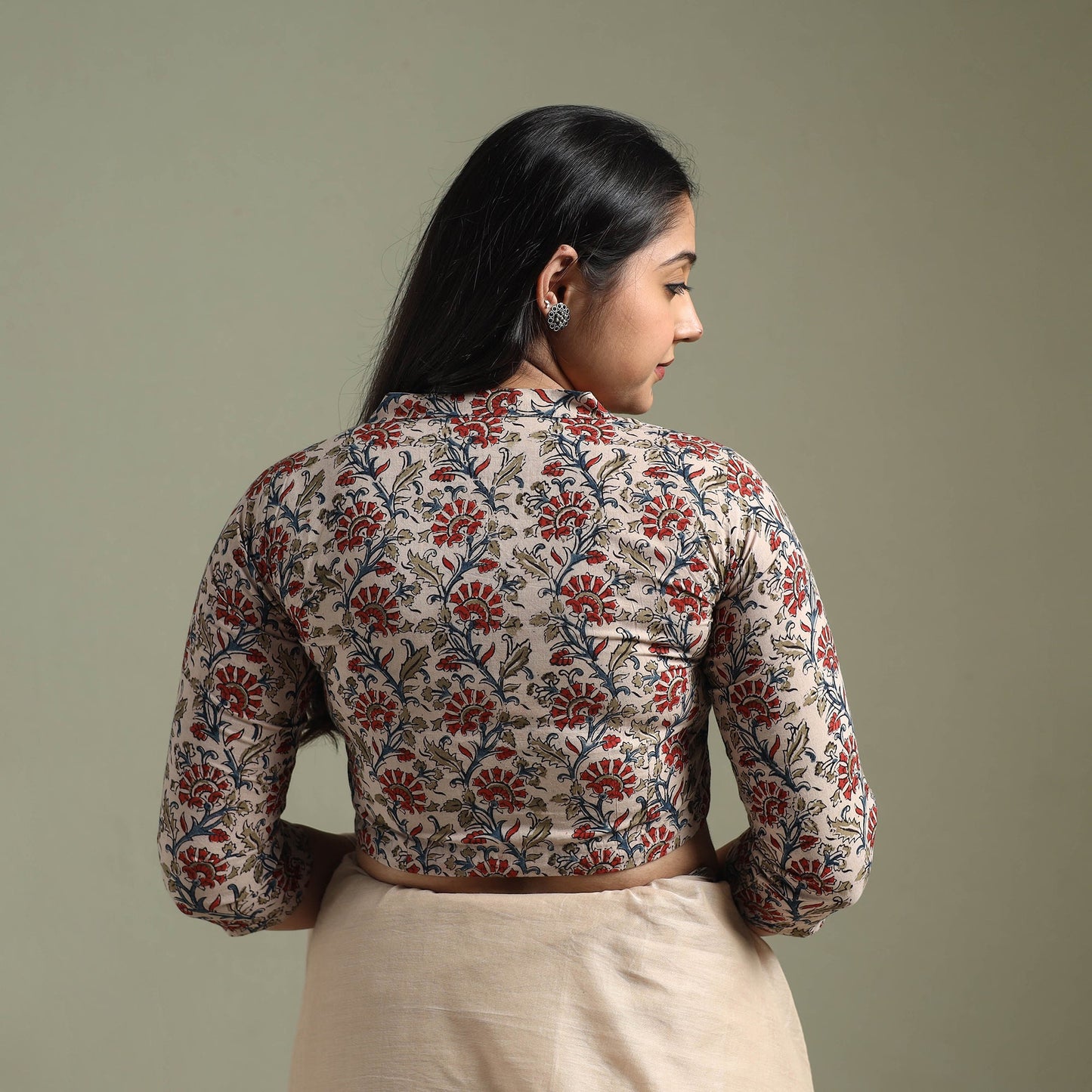 Beige - pedana hand block print cotton natural dyed