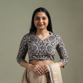 Beige - pedana hand block print cotton natural dyed
