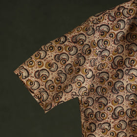 Pedana hand block print natural dyed cotton half sleeve men