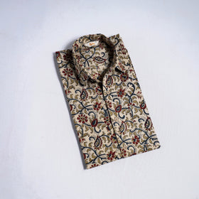 Pedana hand block print natural dyed cotton half sleeve men
