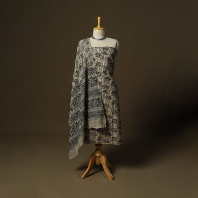 Pedana hand block print natural dyed cotton kalamkari 2pc