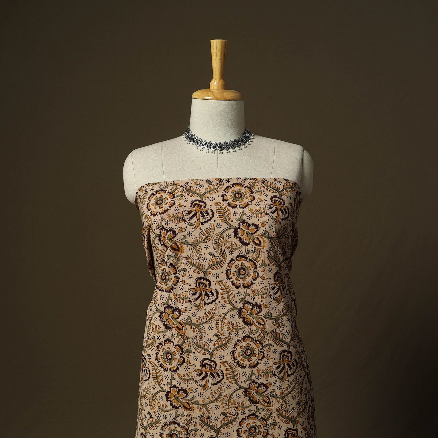 Pedana hand block print natural dyed cotton kalamkari 2pc