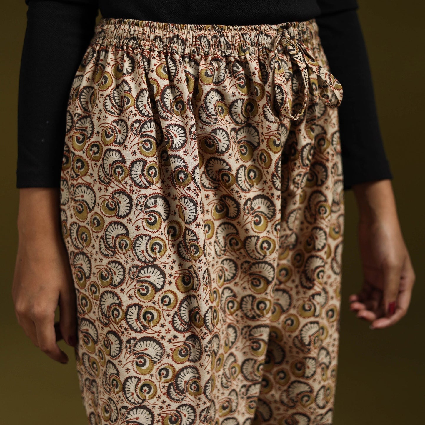 Pedana hand natural dyed cotton kalamkari afghani salwar 19