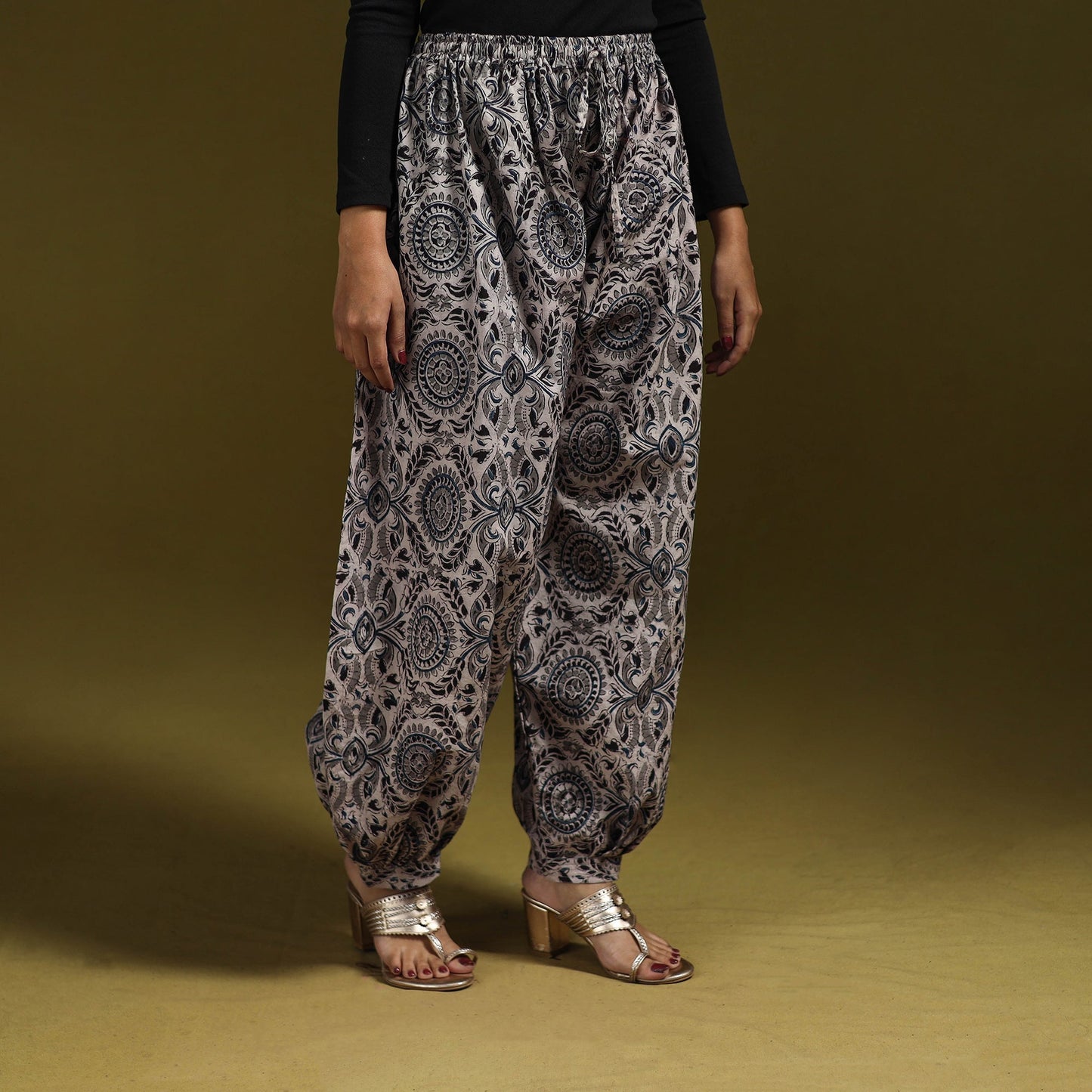Pedana hand natural dyed cotton kalamkari afghani salwar 17