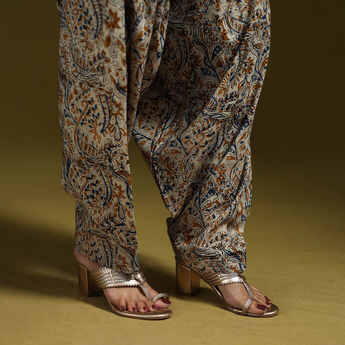 Pedana hand natural dyed cotton kalamkari salwar 07