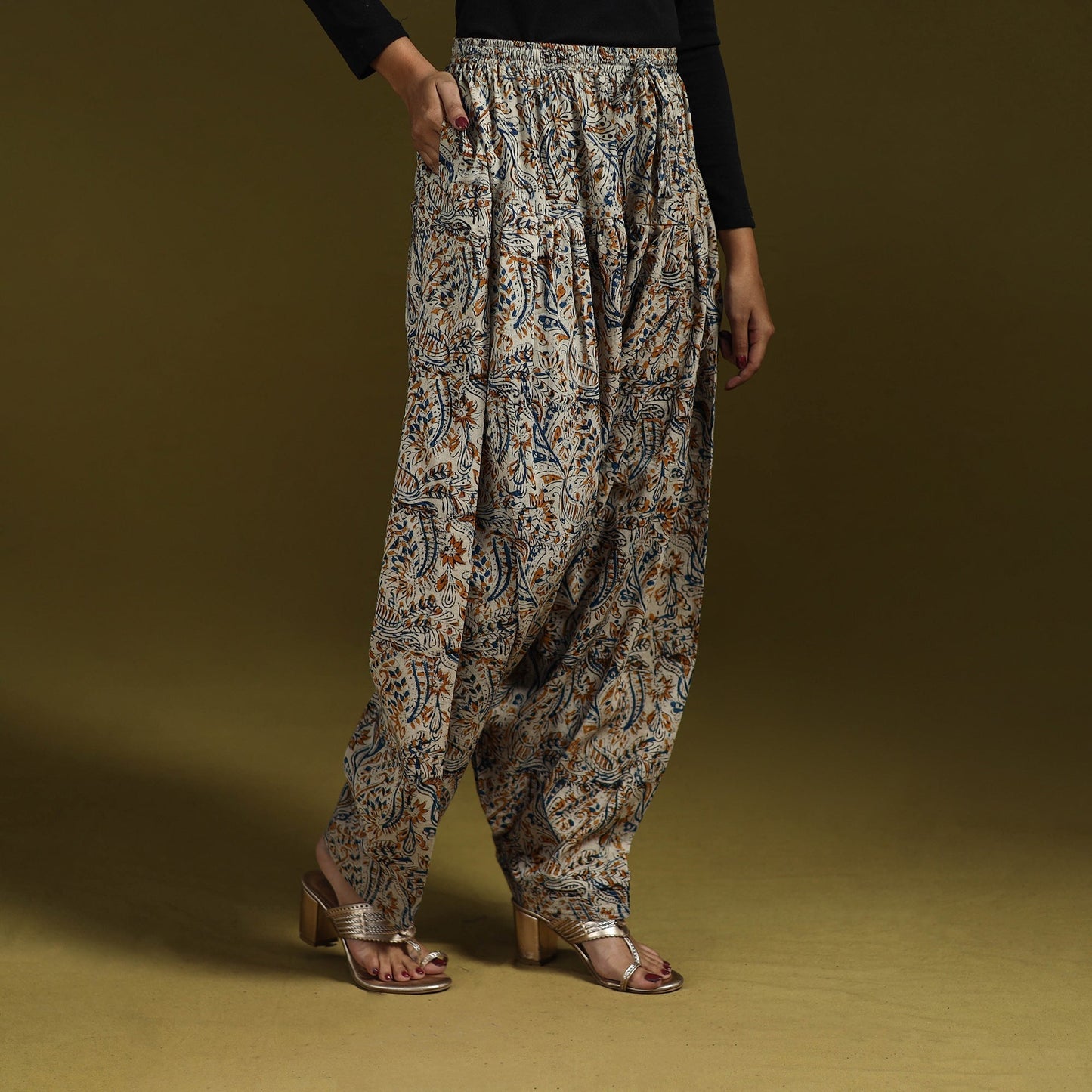 Pedana hand natural dyed cotton kalamkari salwar 07