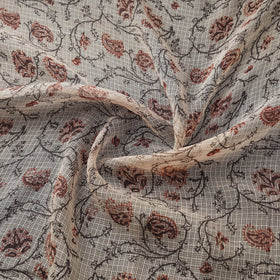 Pedana hand block print natural dyed kota doria cotton