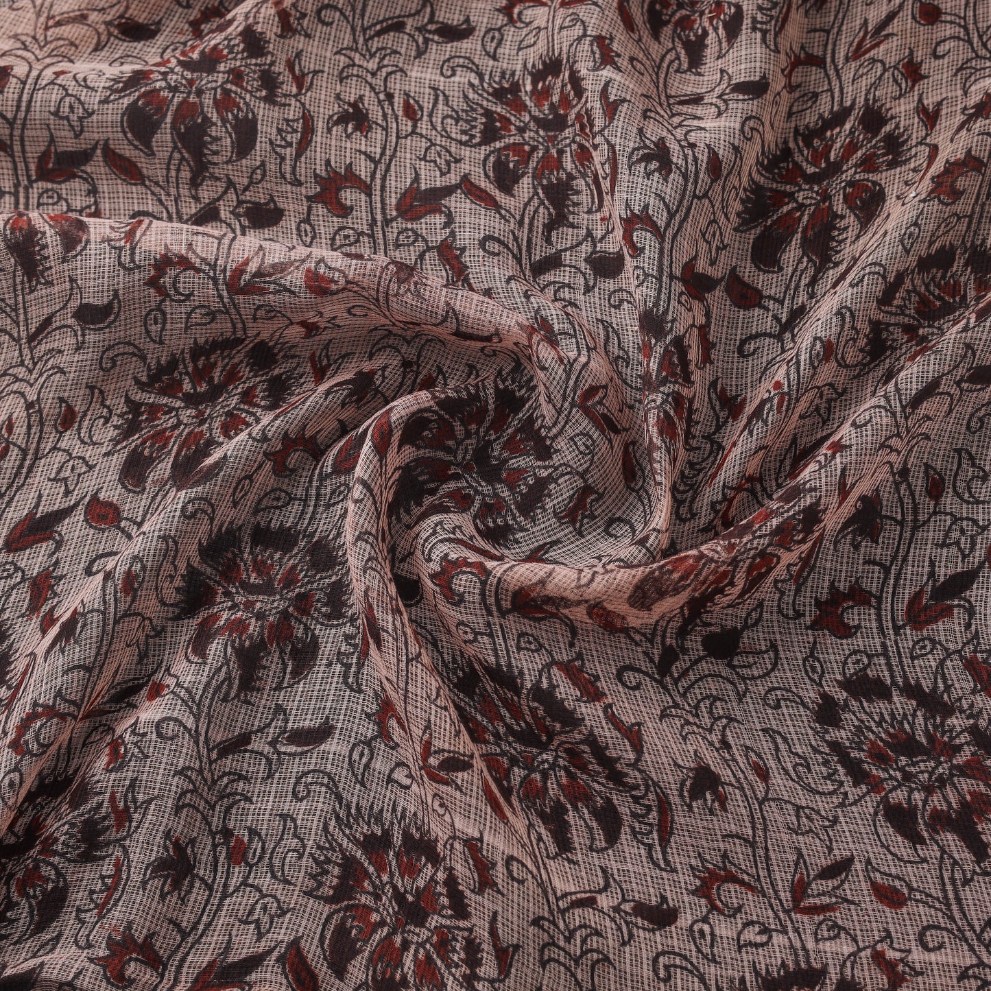 Pedana hand block print natural dyed kota doria cotton