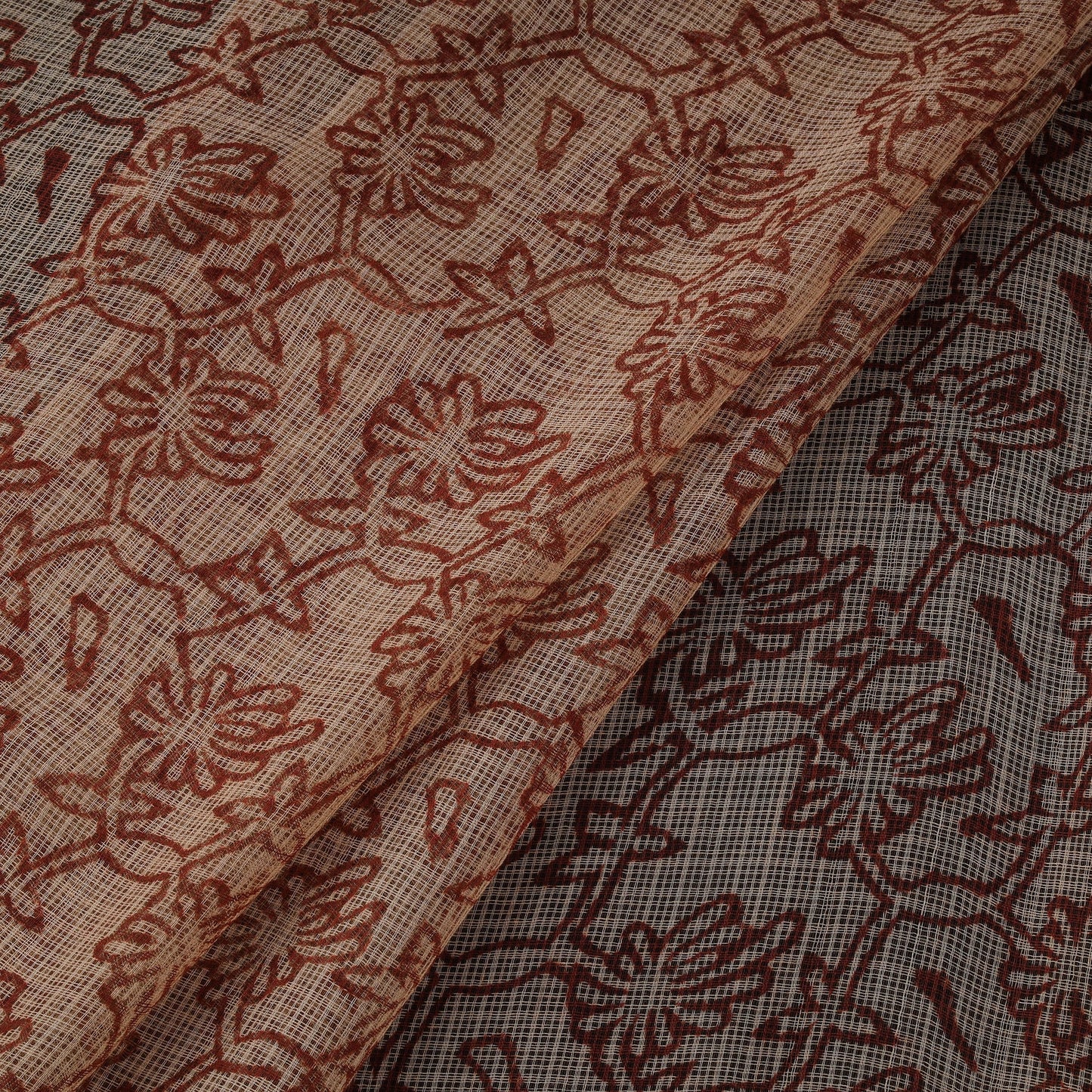 Pedana hand block print natural dyed kota doria cotton