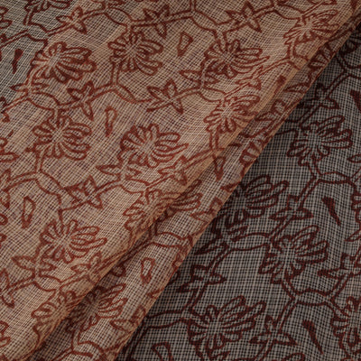 Pedana hand block print natural dyed kota doria cotton