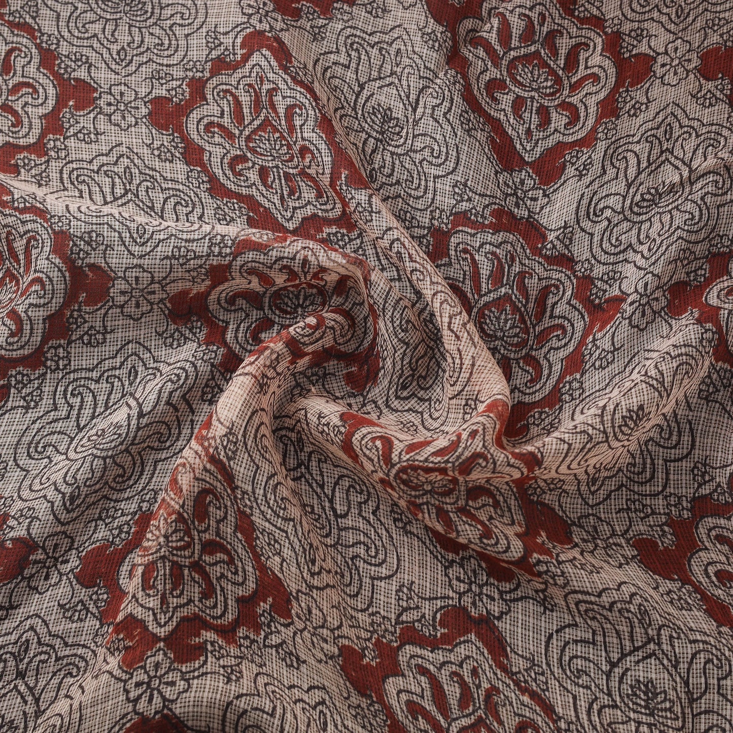 Pedana hand block print natural dyed kota doria cotton