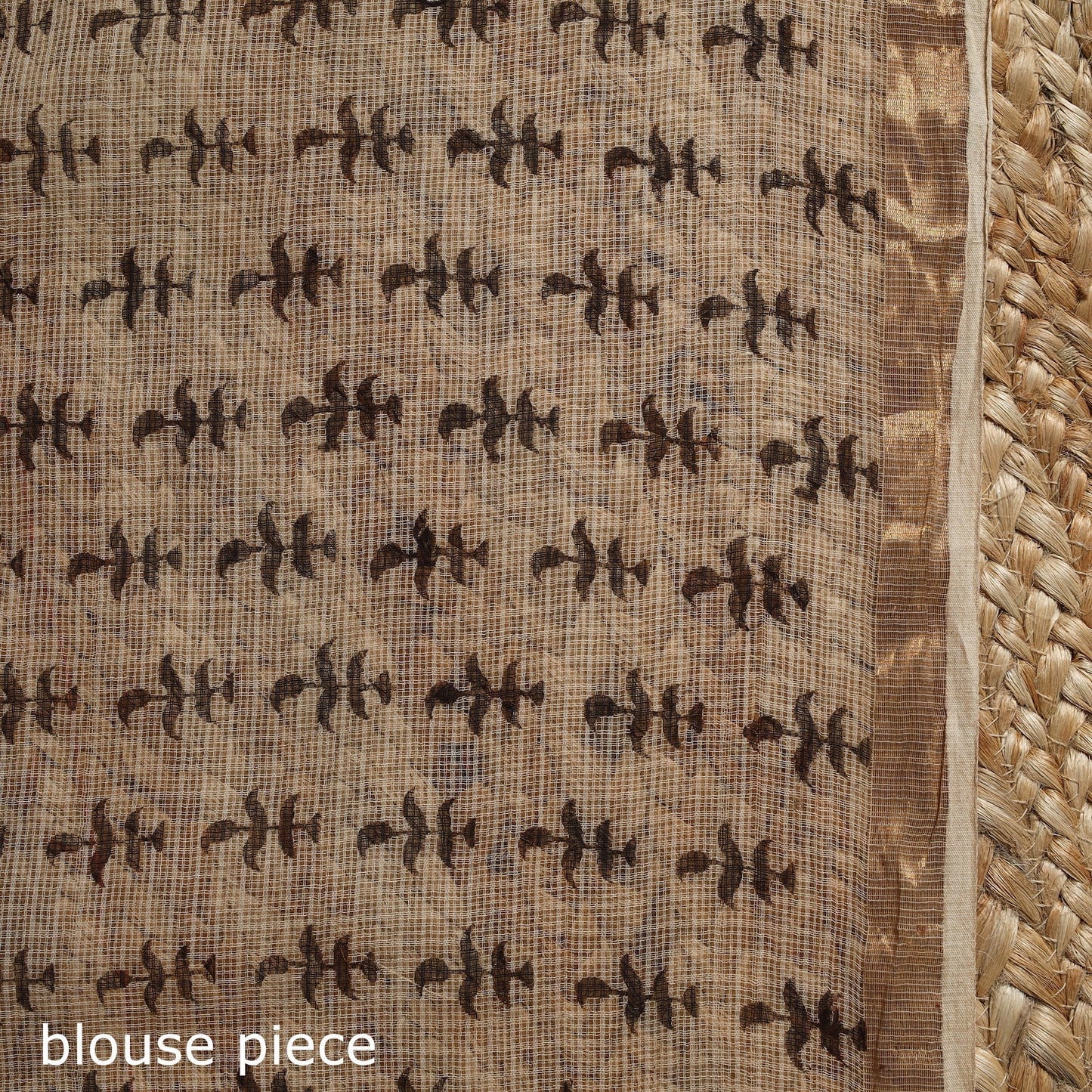 Pedana hand block print natural dyed kota doria cotton