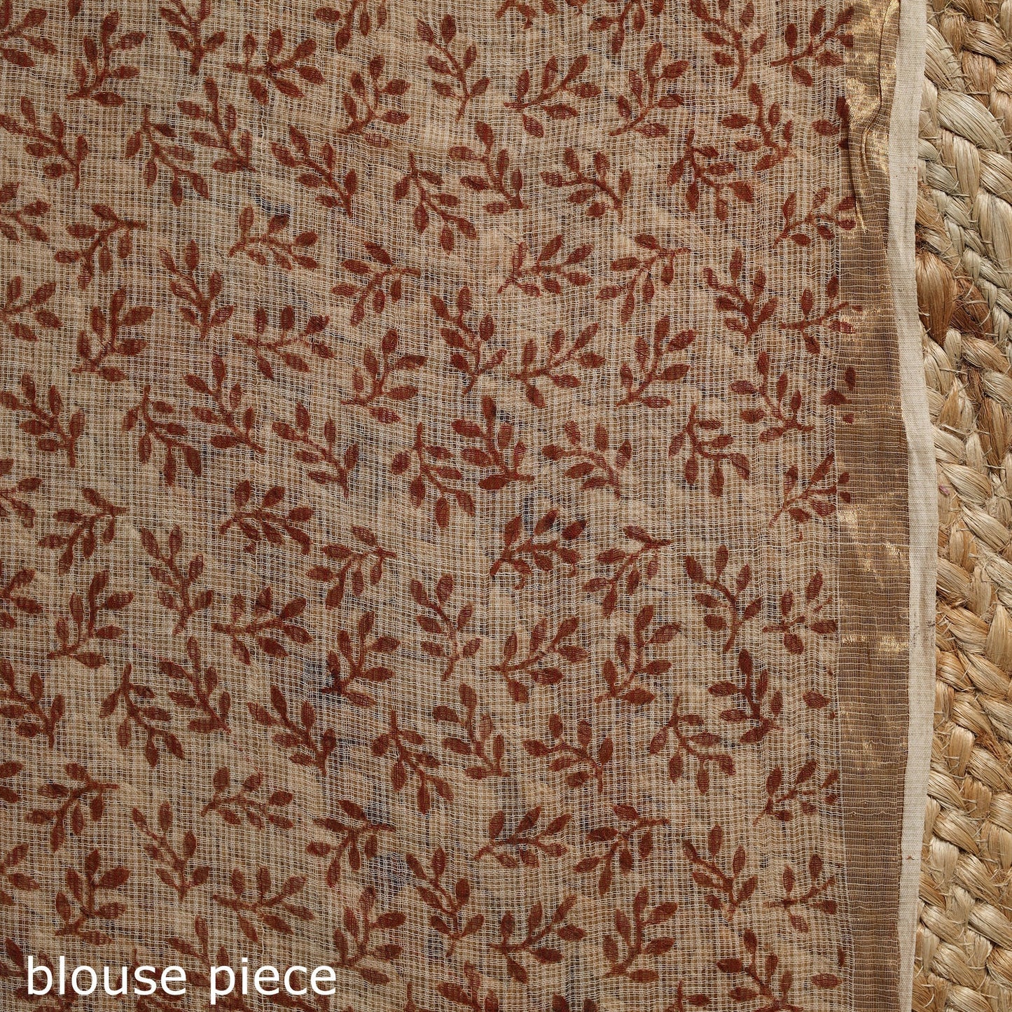 Pedana hand block print natural dyed kota doria cotton