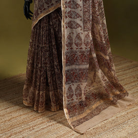 Pedana hand block print natural dyed kota doria cotton