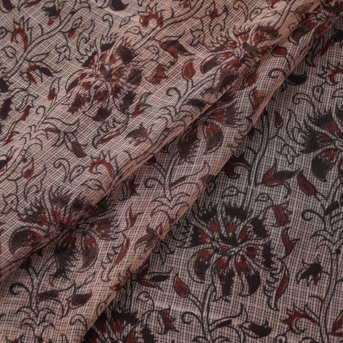Pedana hand block print natural dyed kota doria cotton