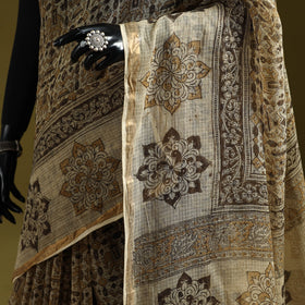 Pedana hand block print natural dyed kota doria cotton