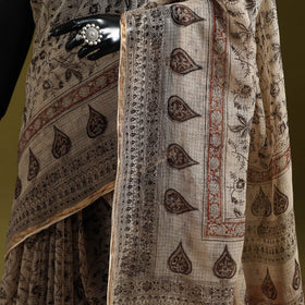 Pedana hand block print natural dyed kota doria cotton