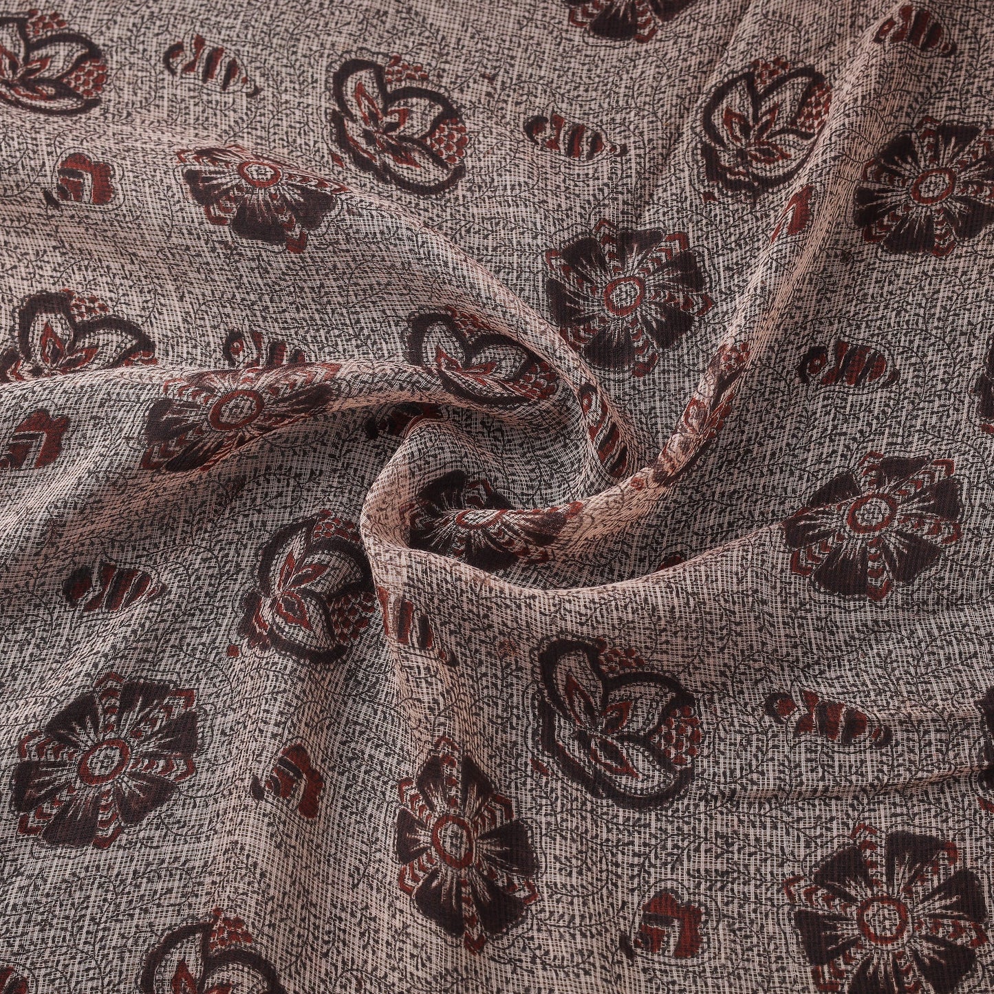 Pedana hand block print natural dyed kota doria cotton